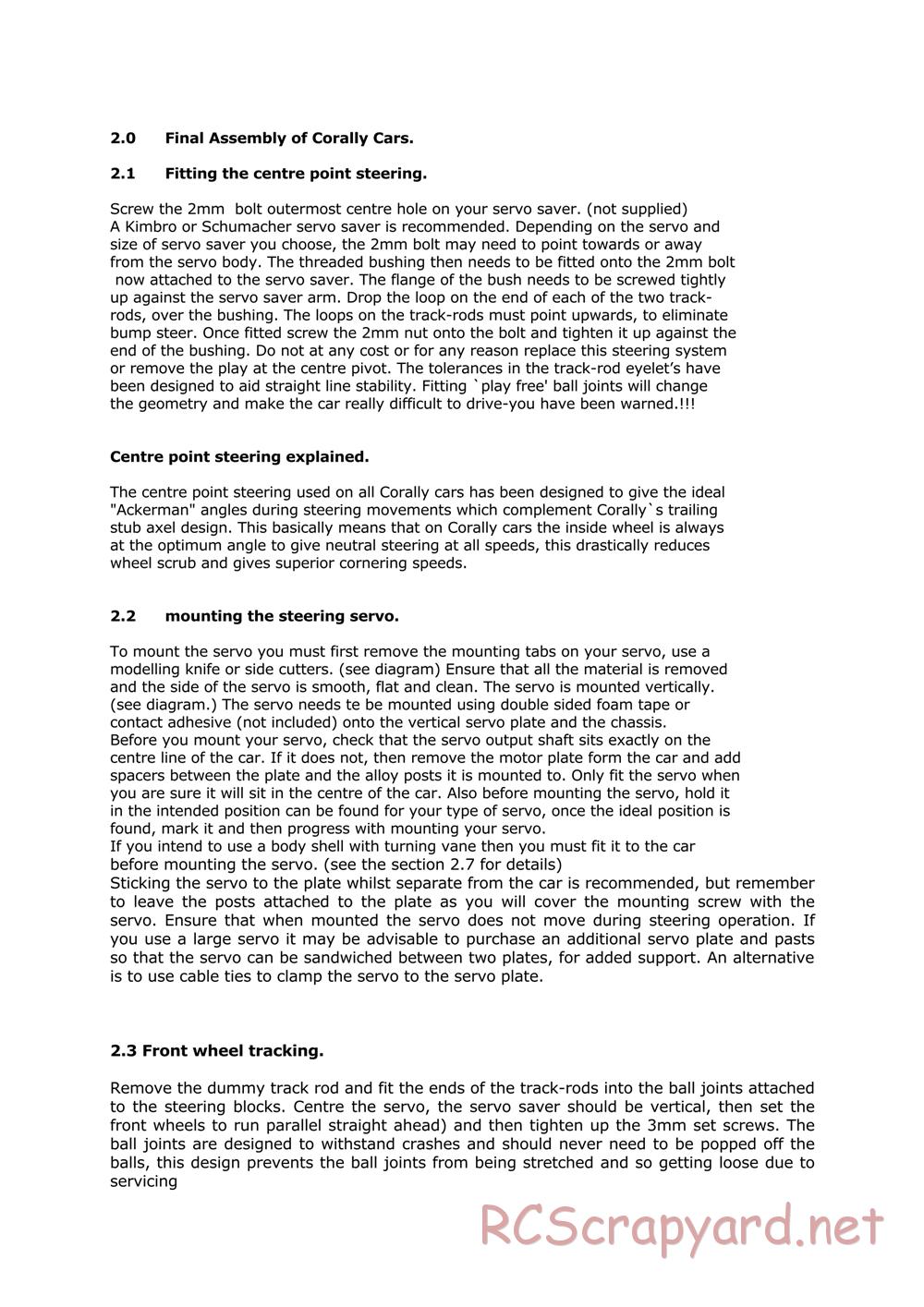 Corally - C10X - Manual - Page 1