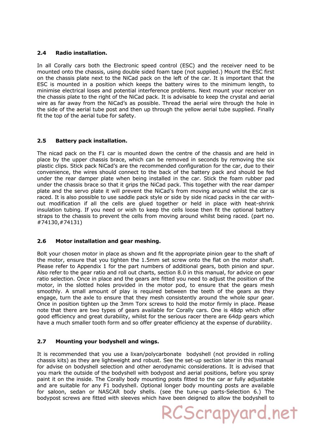 Corally - C10X - Manual - Page 2