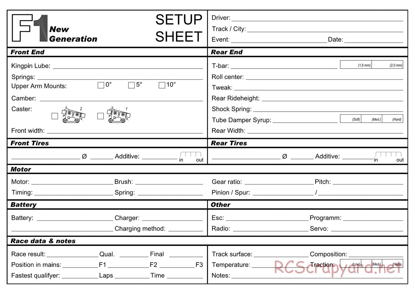 Corally - F1 NGX - Manual - Page 16