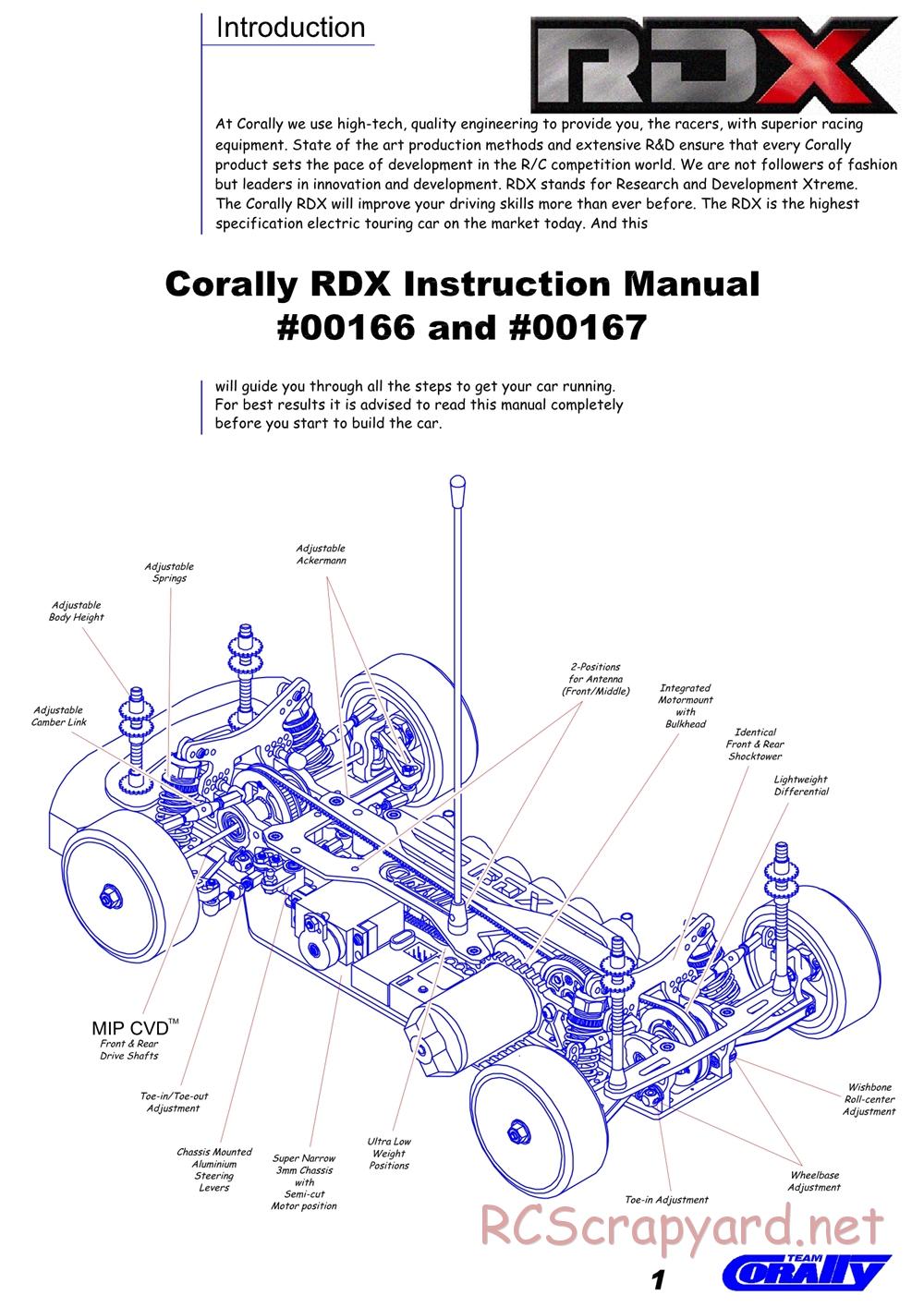 Corally - RDX - Manual (Ver 2) - Page 1