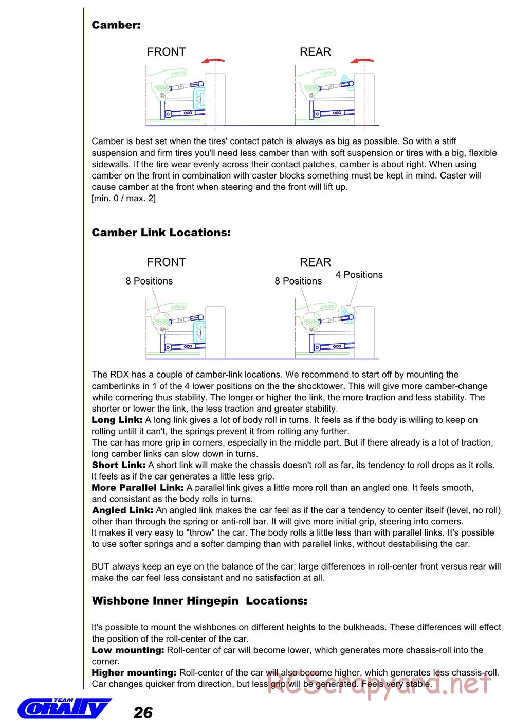 Corally - RDX - Manual (Ver 2) - Page 26