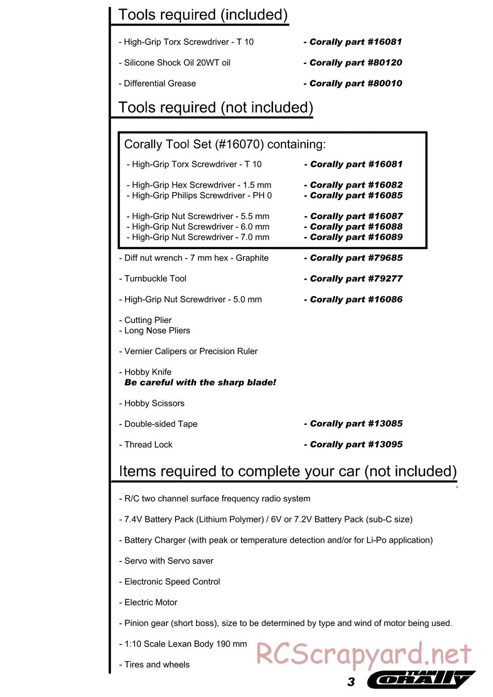 Corally - RDX Phi 09 - Manual - Page 4