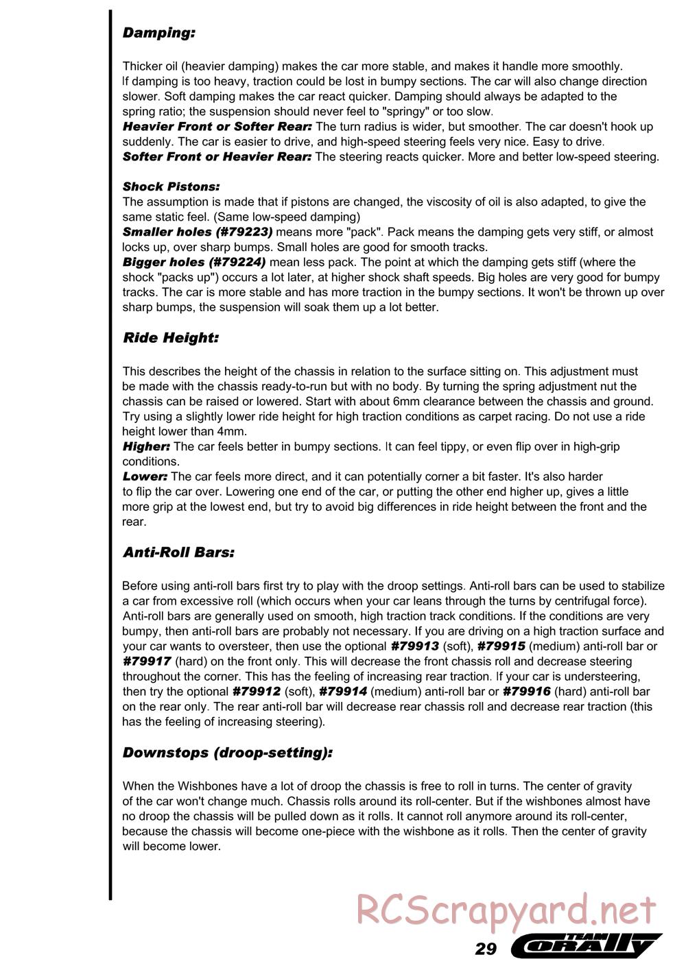 Corally - RDX Phi 09 - Manual - Page 30