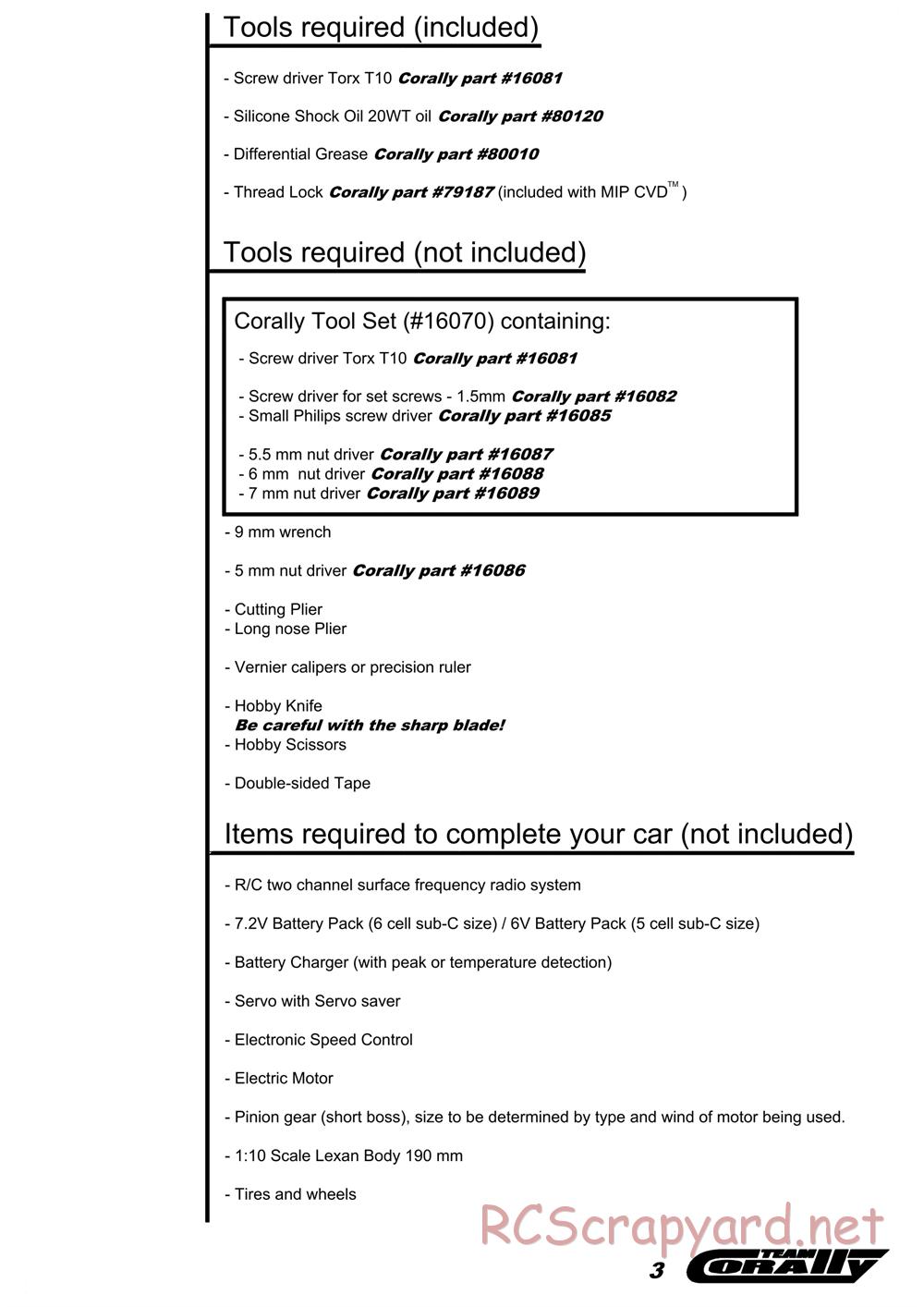 Corally - RDX Phi - Manual - Page 3