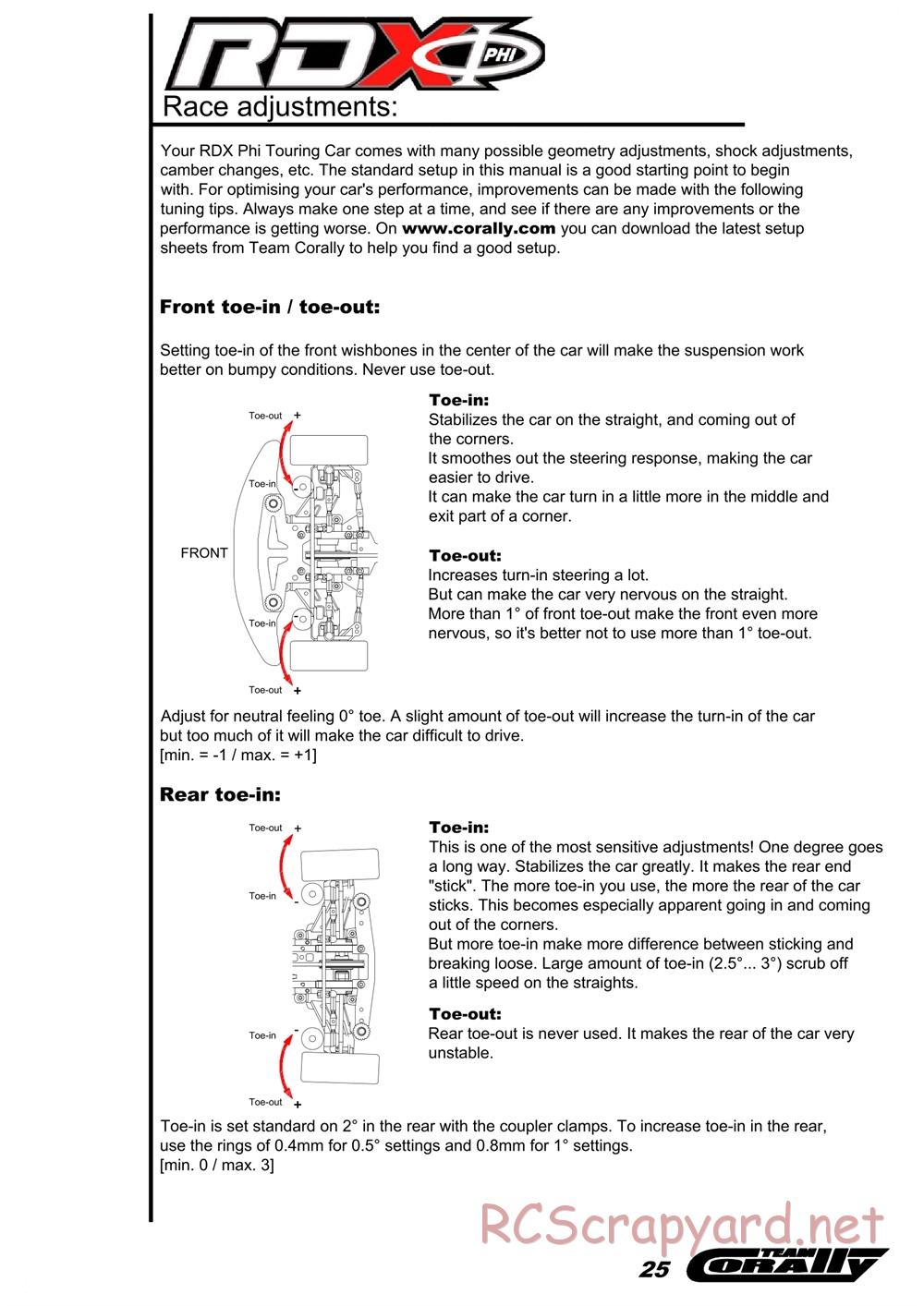 Corally - RDX Phi - Manual - Page 25