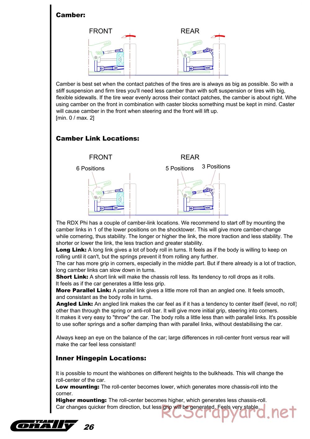 Corally - RDX Phi - Manual - Page 26