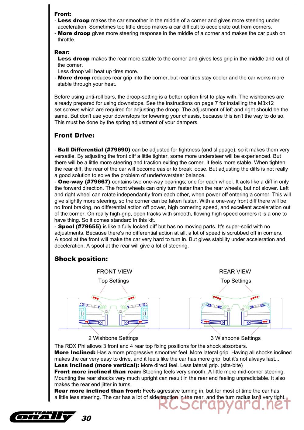 Corally - RDX Phi - Manual - Page 30