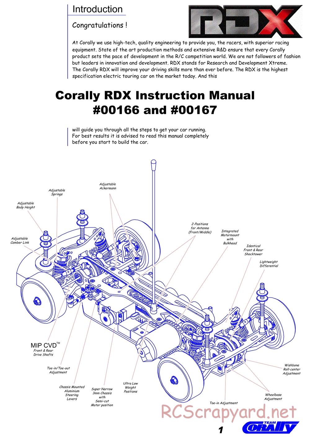 Corally - RDX - Manual (Ver 1) - Page 1