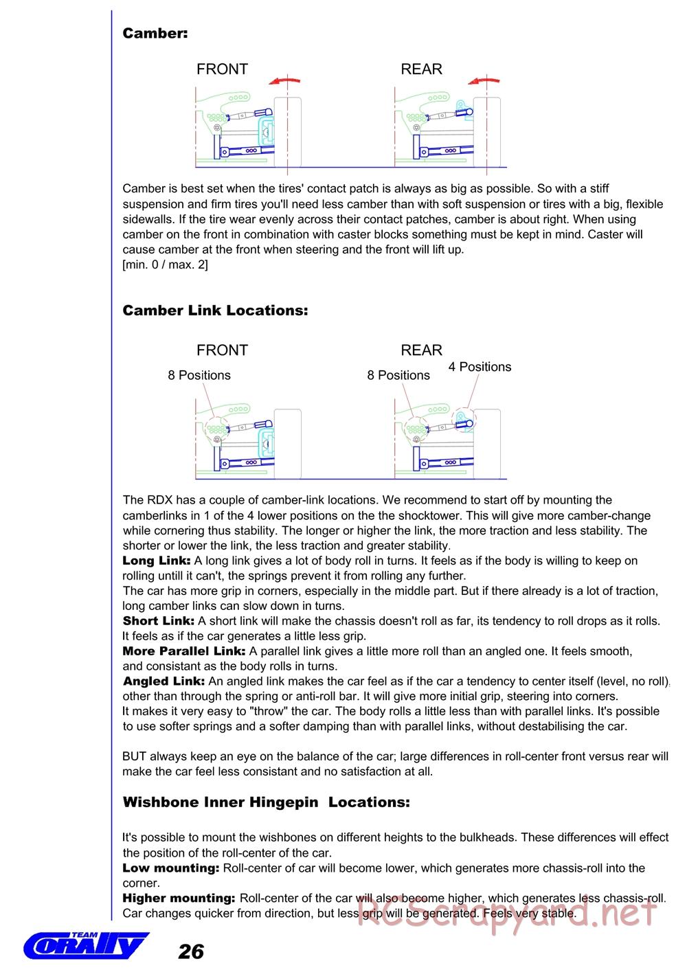 Corally - RDX - Manual (Ver 1) - Page 26