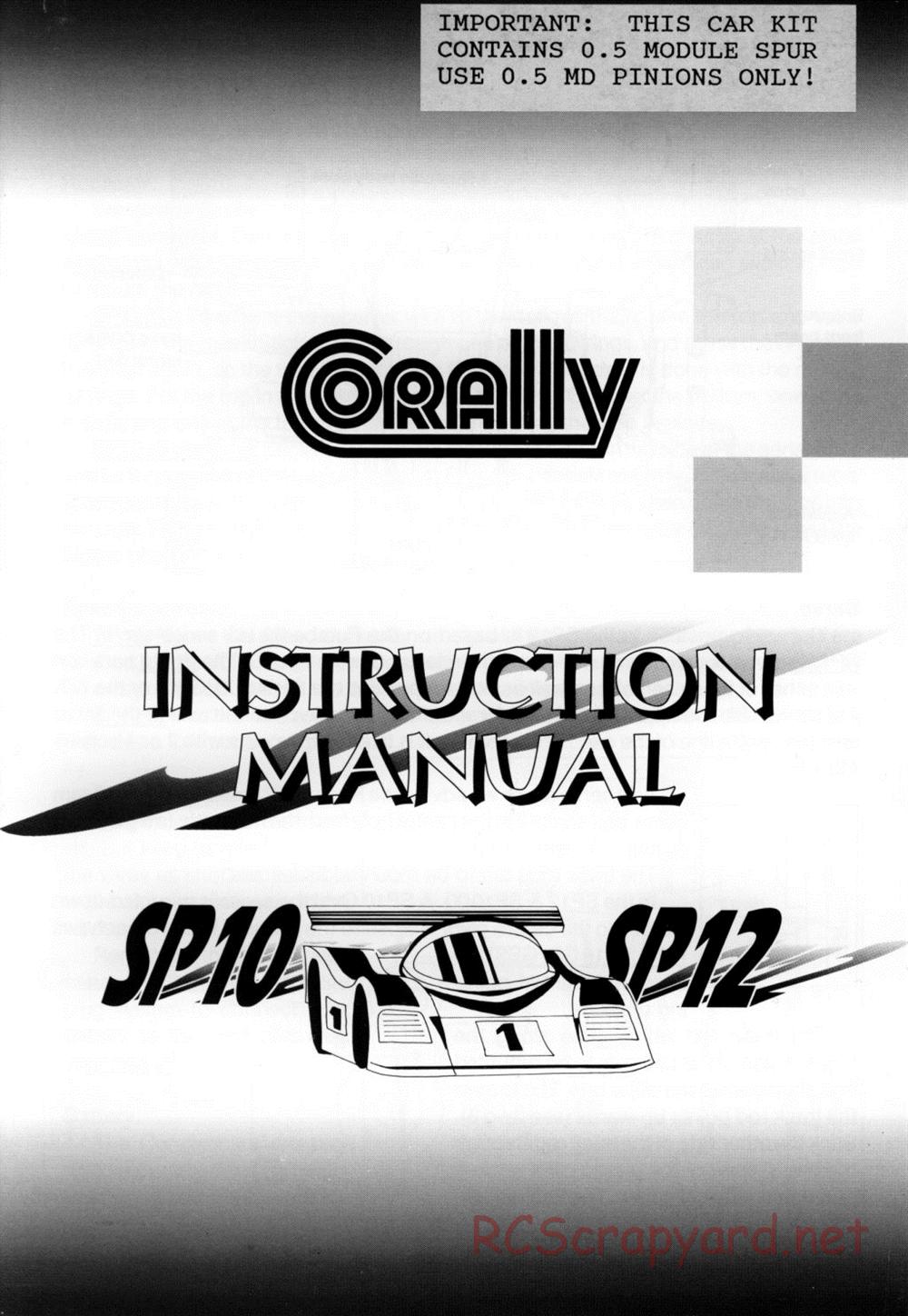 Corally - SP10 / SP12 - Manual - Page 1