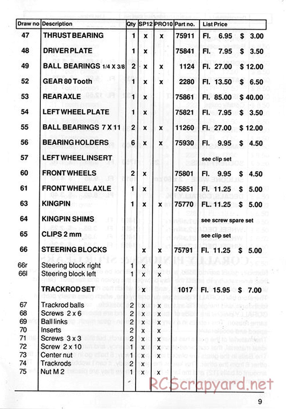 Corally - SP12 / Pro10 - Manual - Page 9