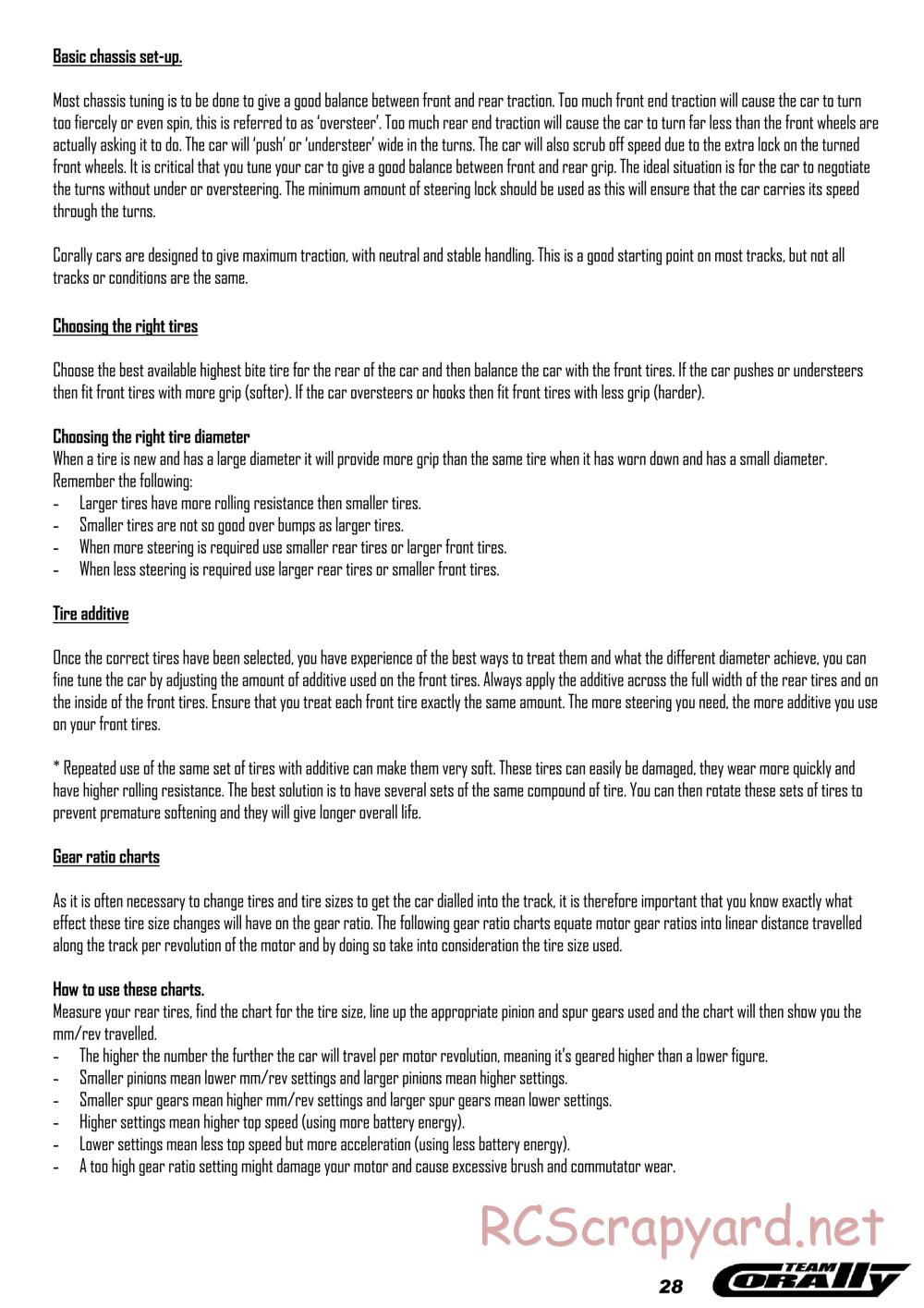 Corally - SP12X - Manual - Page 28