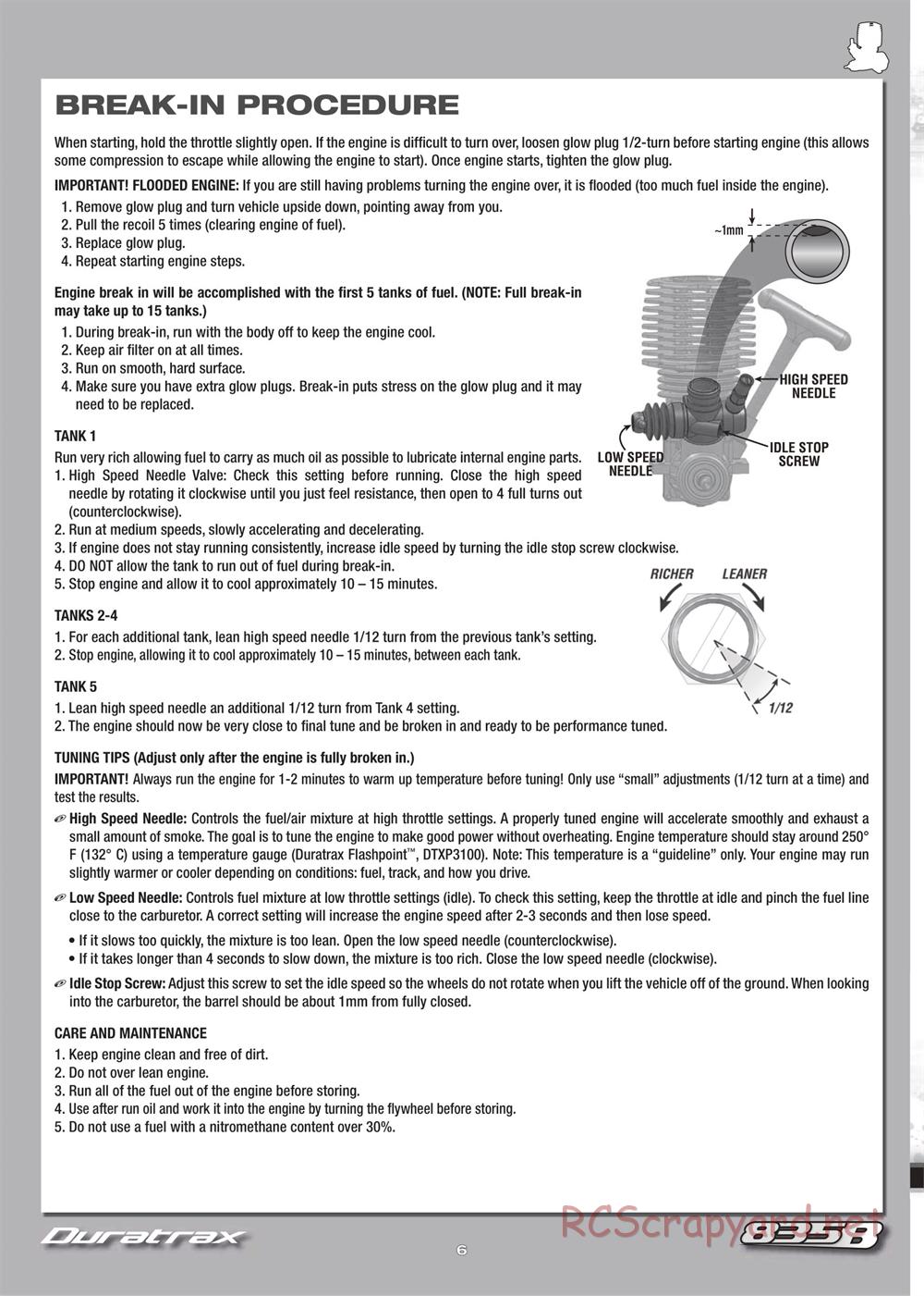 Duratrax - 835B - Manual - Page 6