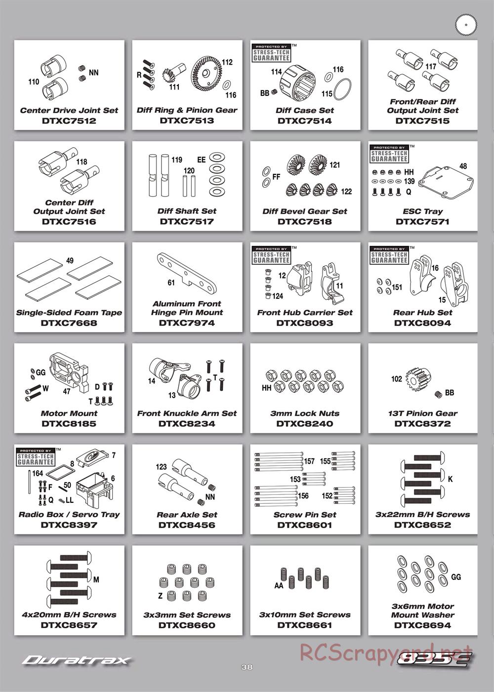 Duratrax - 835E - Manual - Page 38