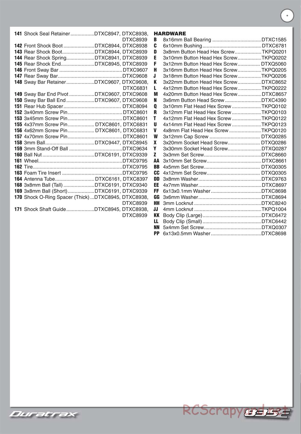 Duratrax - 835E - Manual - Page 43