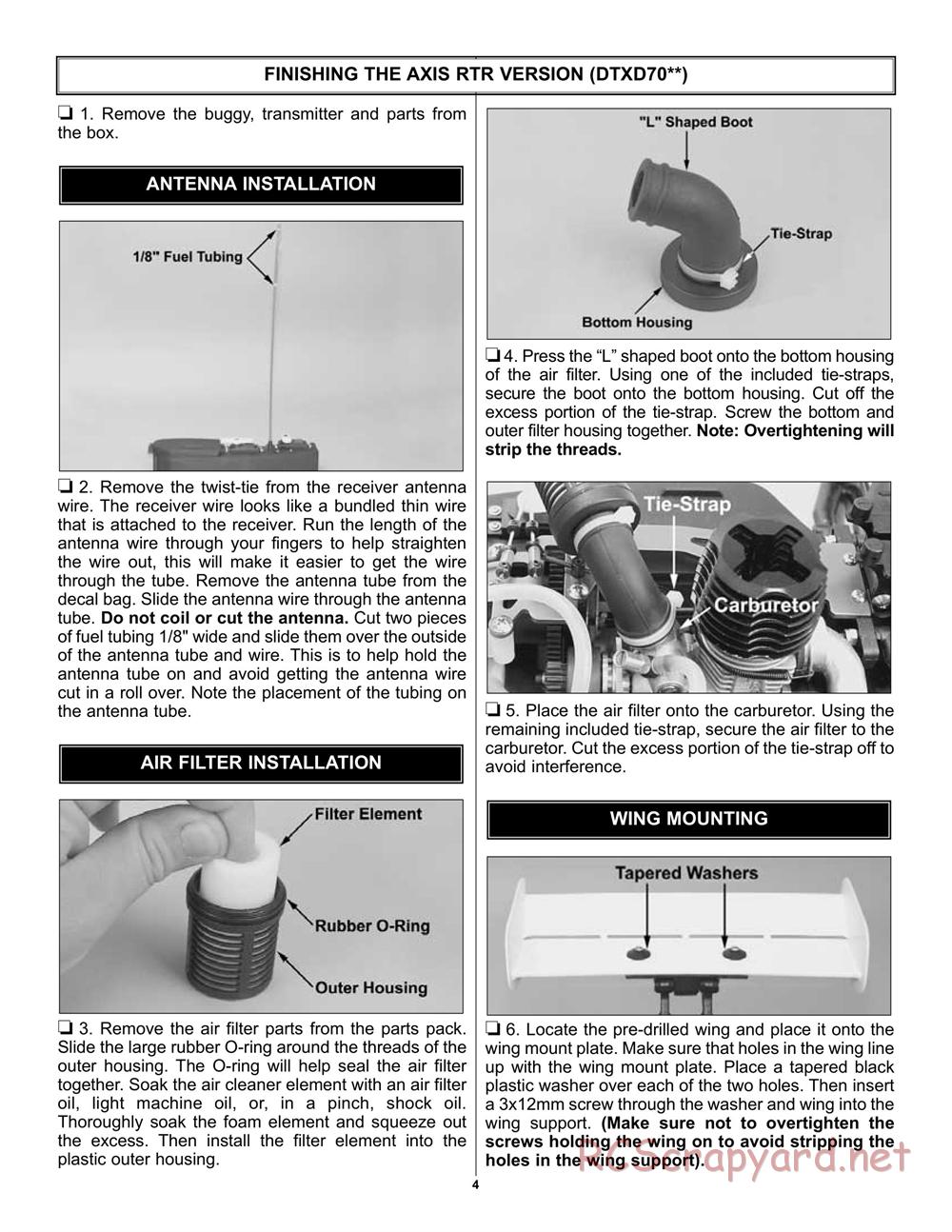 Duratrax - Axis - Manual - Page 4