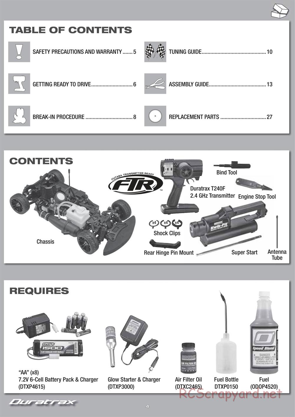 Duratrax - Chevy Camaro ZL1 - Manual - Page 4