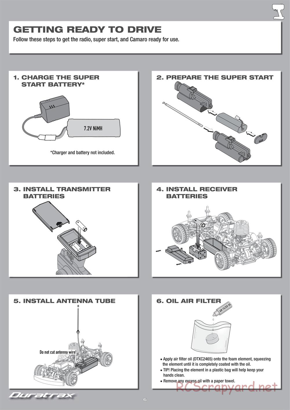 Duratrax - Chevy Camaro ZL1 - Manual - Page 6