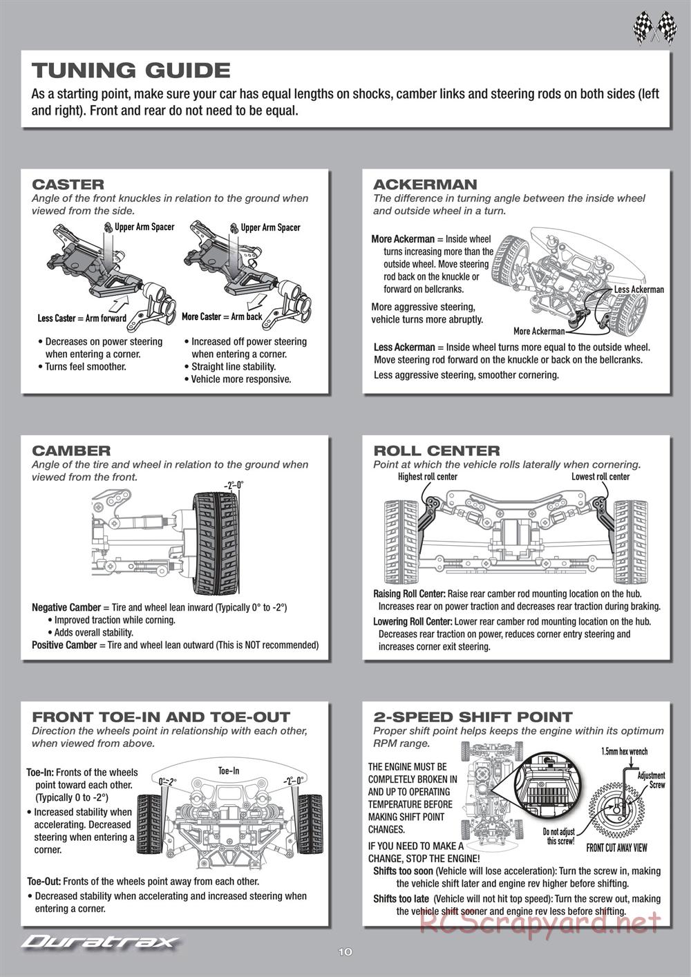 Duratrax - Chevy Camaro ZL1 - Manual - Page 10