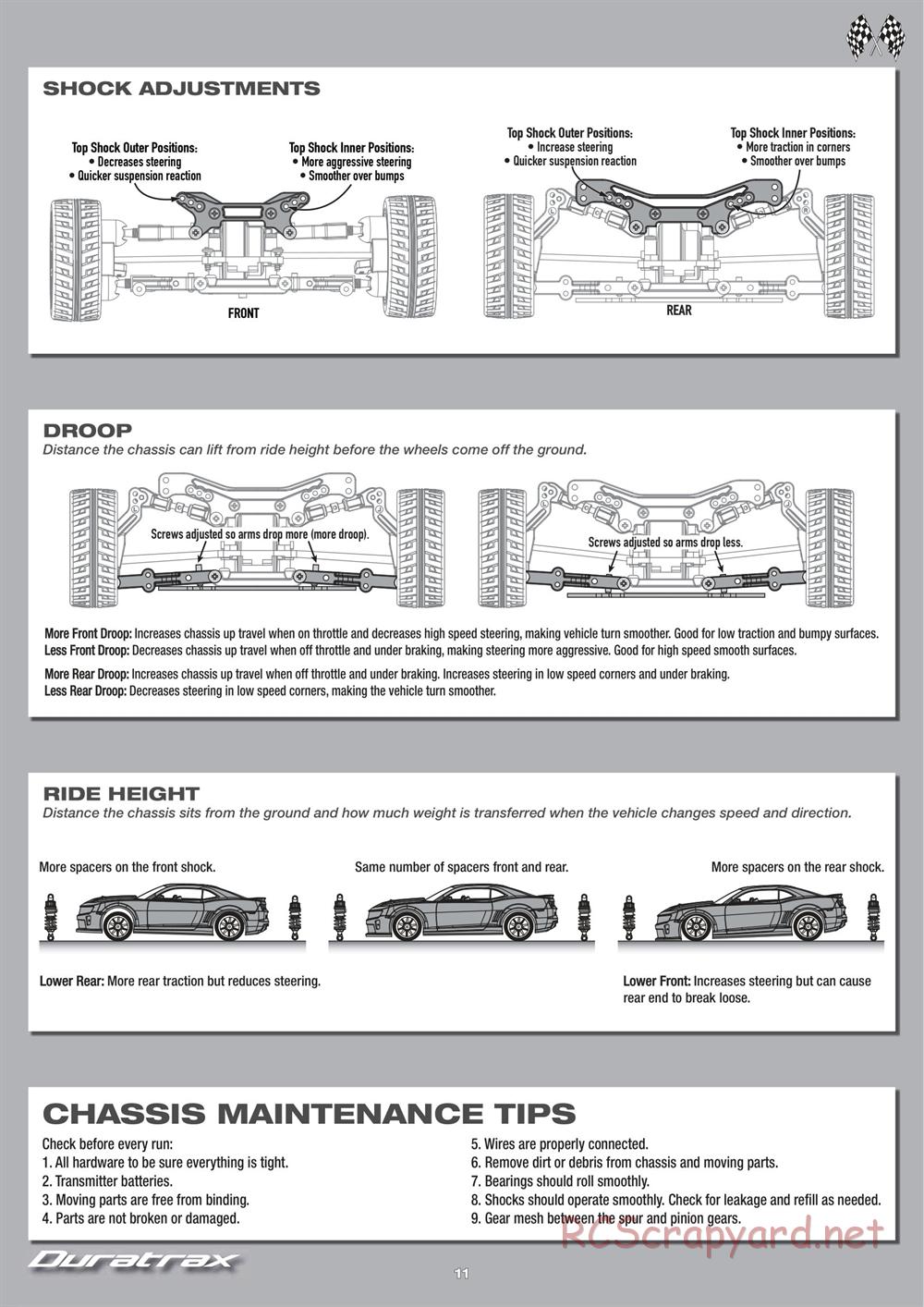 Duratrax - Chevy Camaro ZL1 - Manual - Page 11