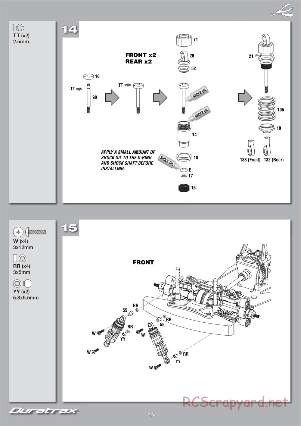 Duratrax - Chevy Camaro ZL1 - Manual - Page 20