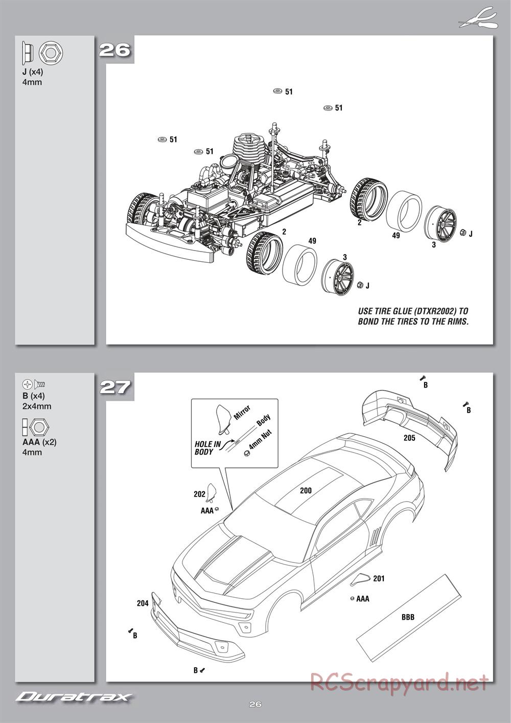 Duratrax - Chevy Camaro ZL1 - Manual - Page 26