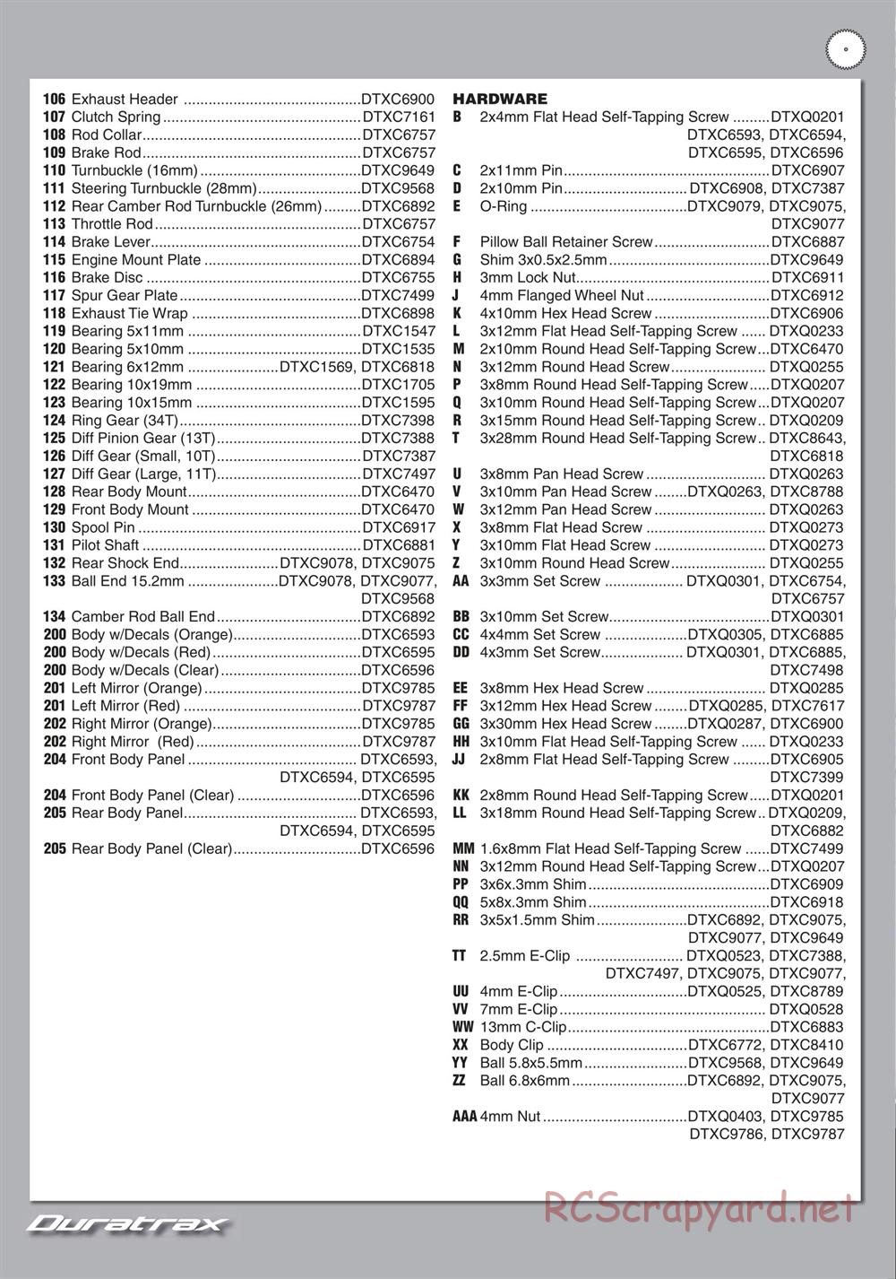 Duratrax - Chevy Camaro ZL1 - Manual - Page 39