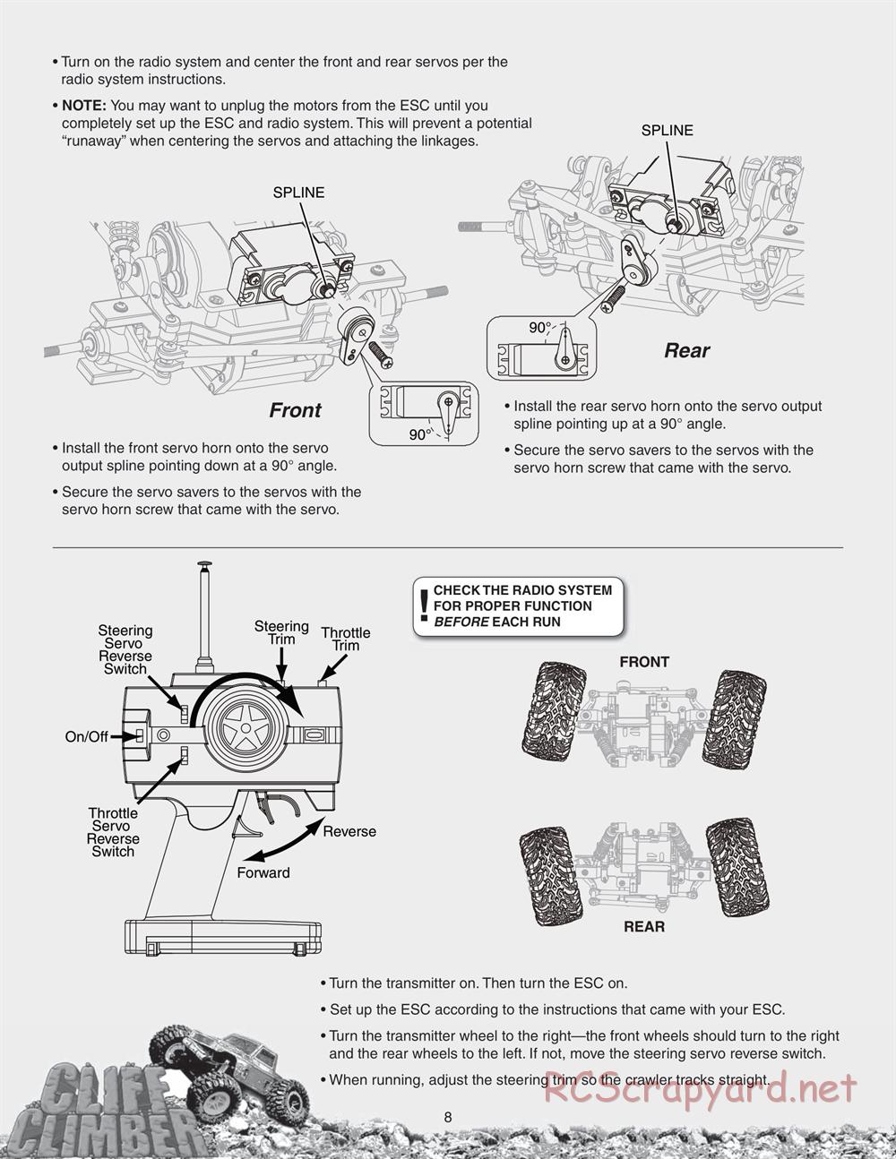 Duratrax - Cliff-Climber - Manual - Page 8