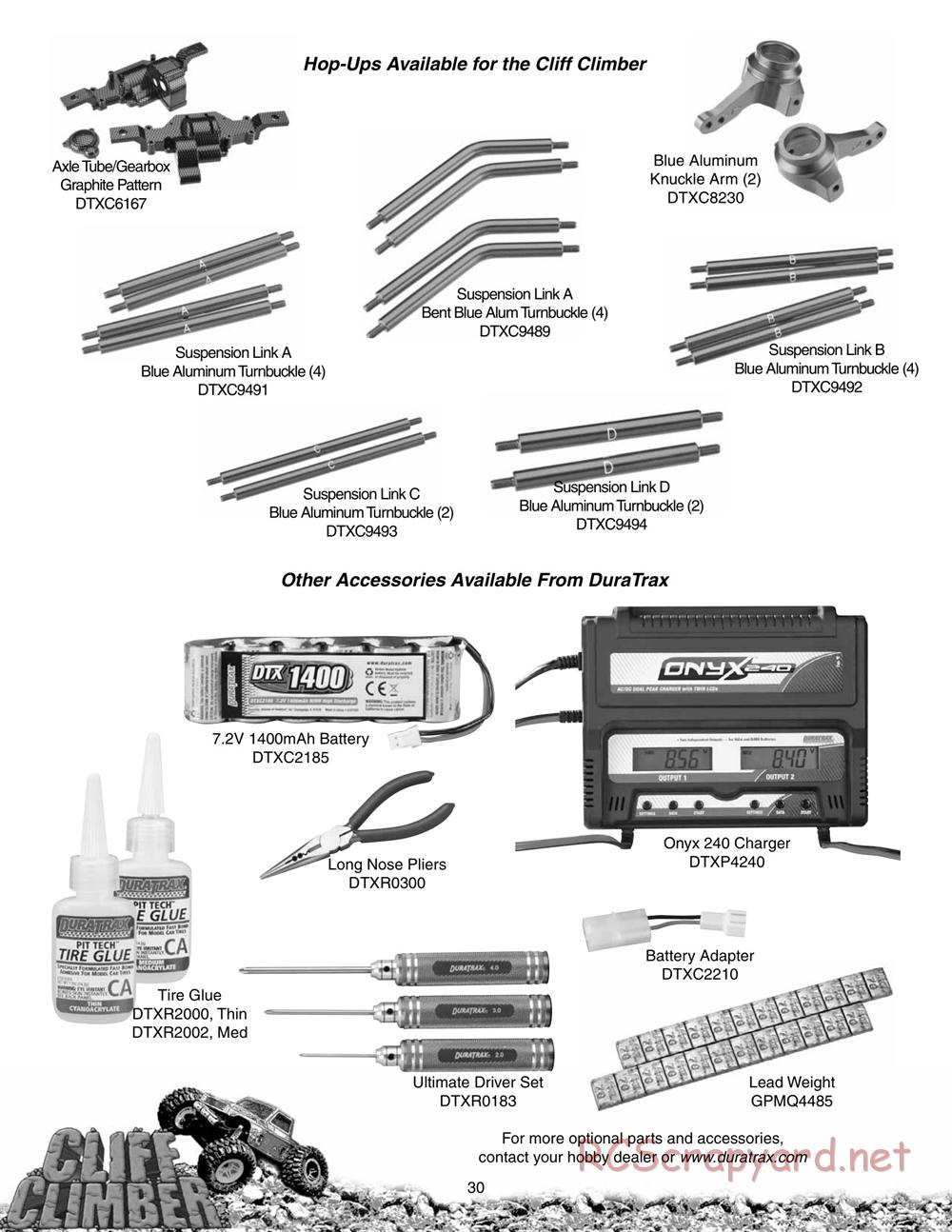 Duratrax - Cliff-Climber - Manual - Page 30