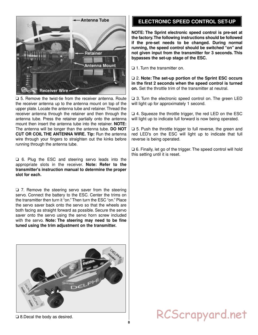 Duratrax - Delphi - Manual - Page 8