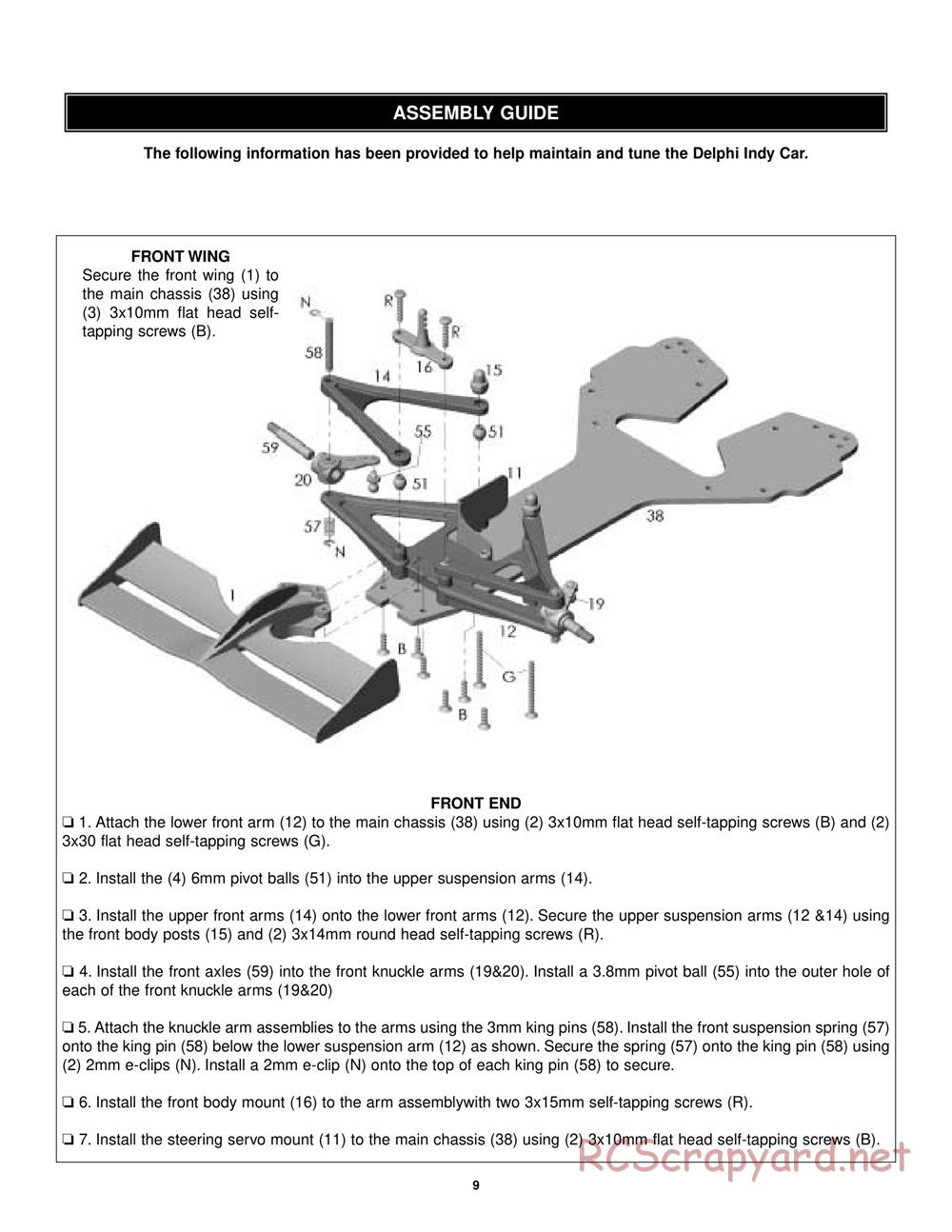 Duratrax - Delphi - Manual - Page 9