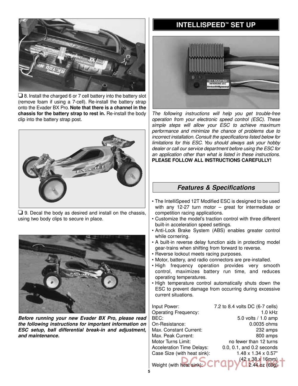 Duratrax - Evader BX Pro RTR - Manual - Page 5