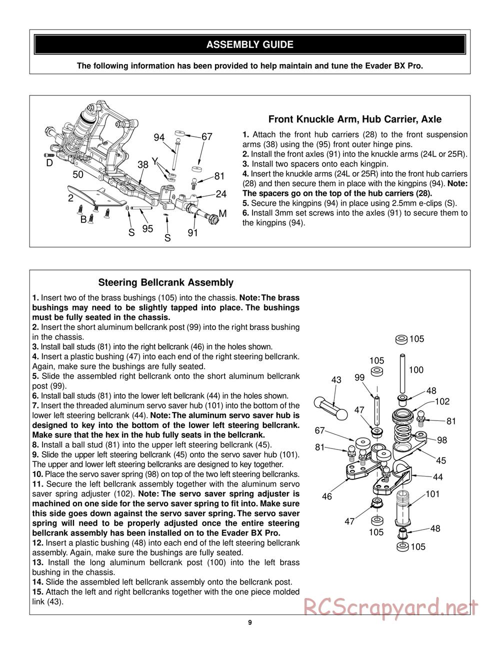 Duratrax - Evader BX Pro RTR - Manual - Page 9