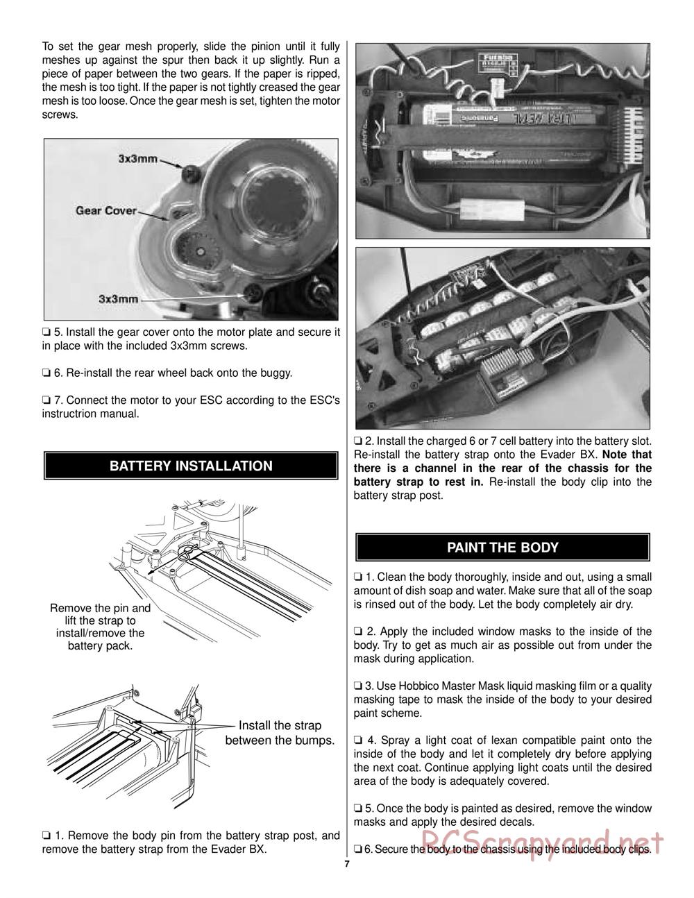 Duratrax - Evader BX Pro - Manual - Page 7