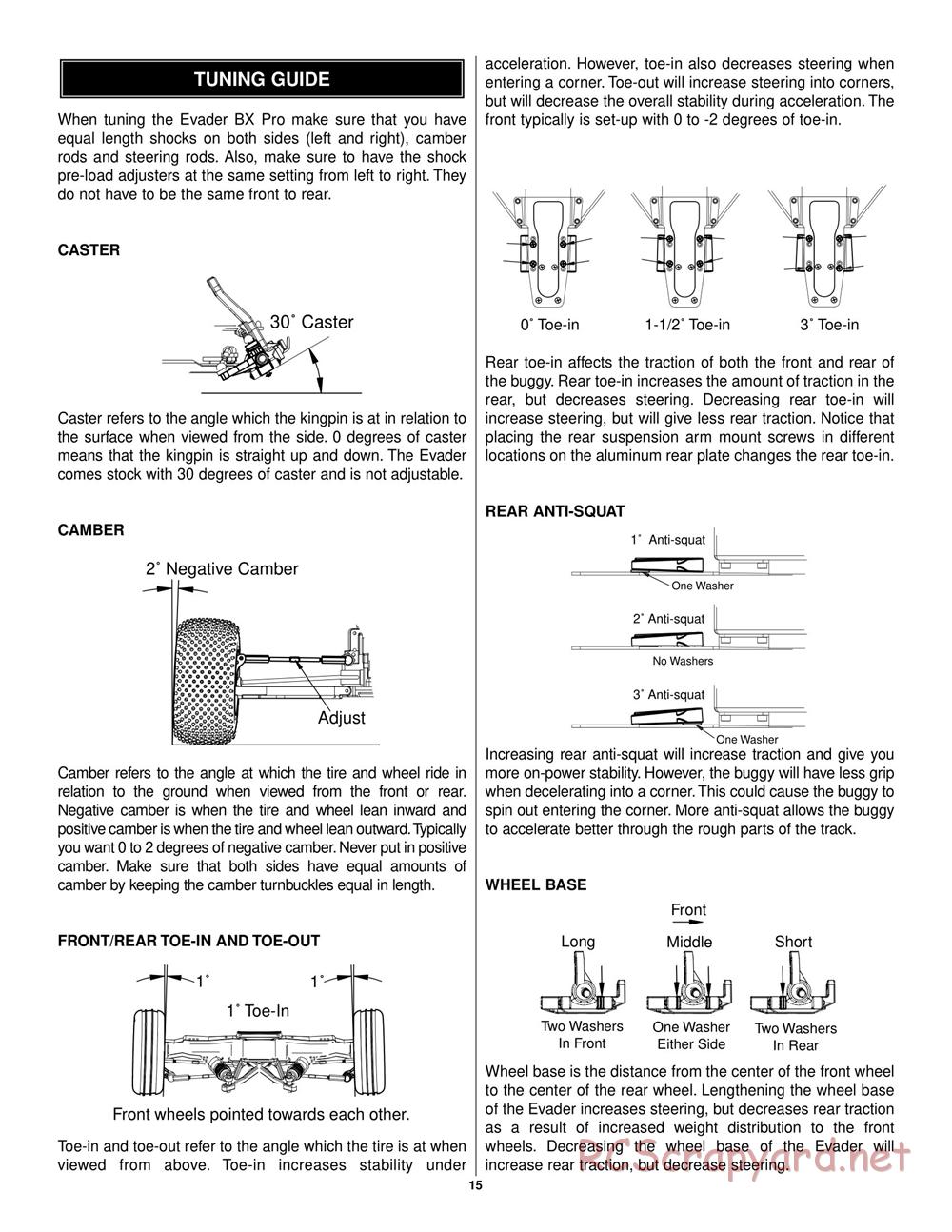 Duratrax - Evader BX Pro - Manual - Page 15