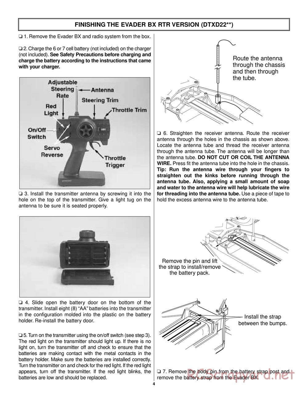 Duratrax - Evader BX - Manual - Page 4