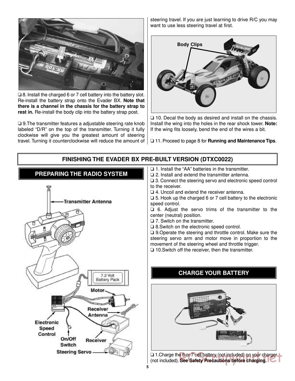 Duratrax - Evader BX - Manual - Page 5