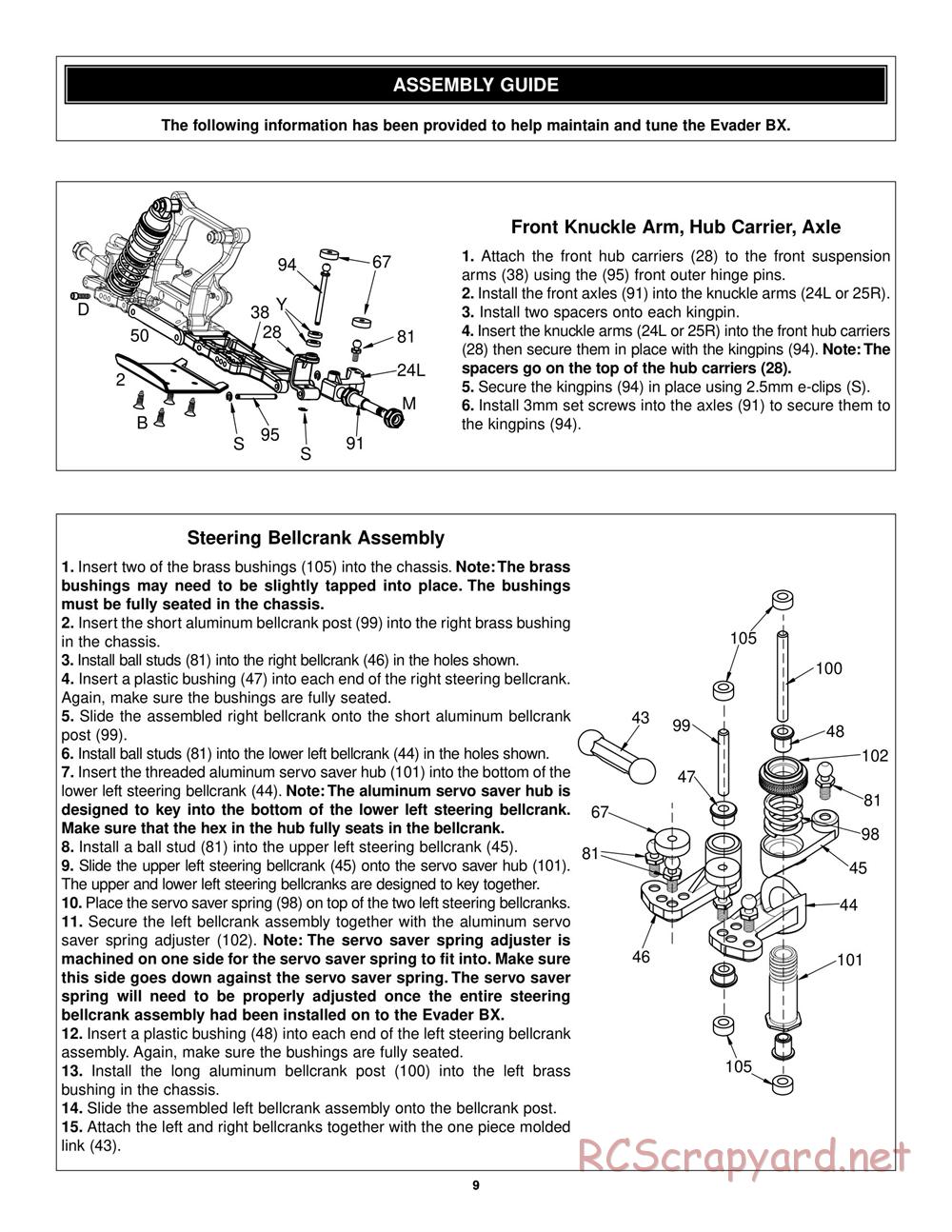 Duratrax - Evader BX - Manual - Page 9