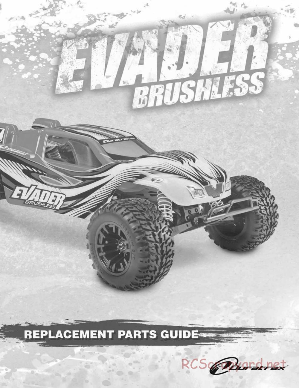 Duratrax - Evader Brushless - Exploded Views - DTXD37** • RCScrapyard ...