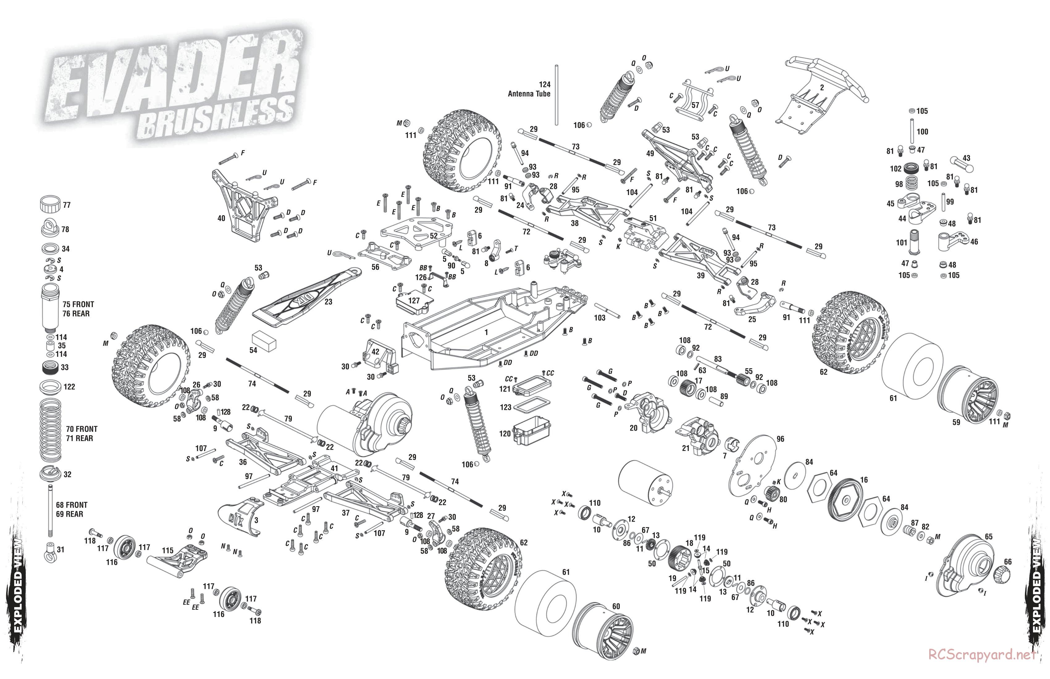 Duratrax - Evader Brushless - Exploded Views - Page 6