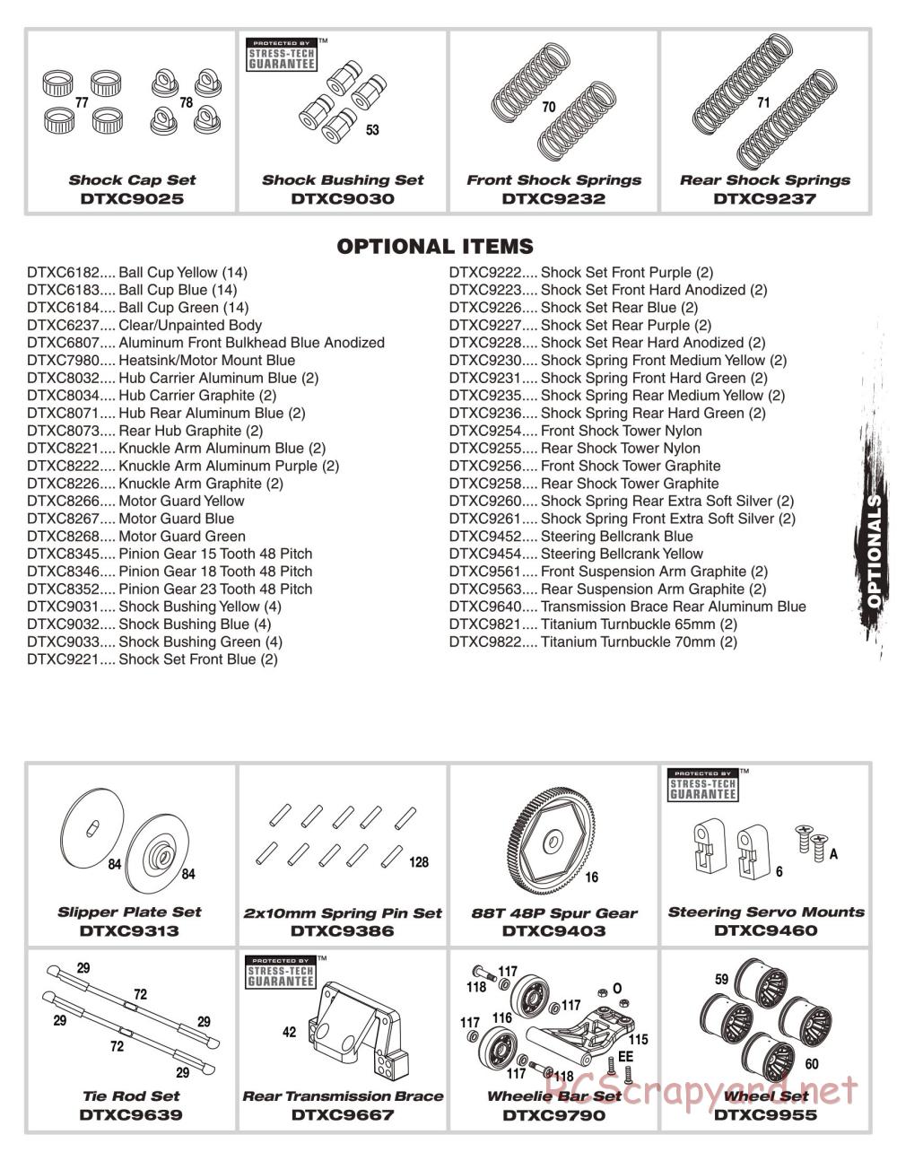 Duratrax - Evader Brushless - Exploded Views - Page 8