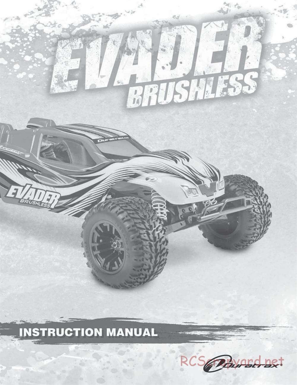 Duratrax - Evader Brushless - Manual - Page 1