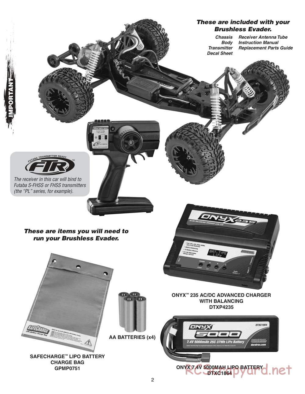 Duratrax - Evader Brushless - Manual - Page 2