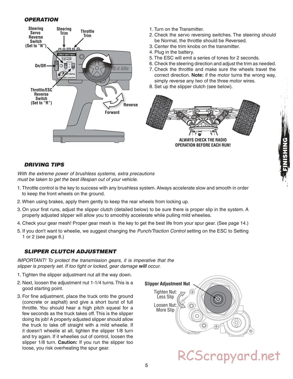 Duratrax - Evader Brushless - Manual - Page 5