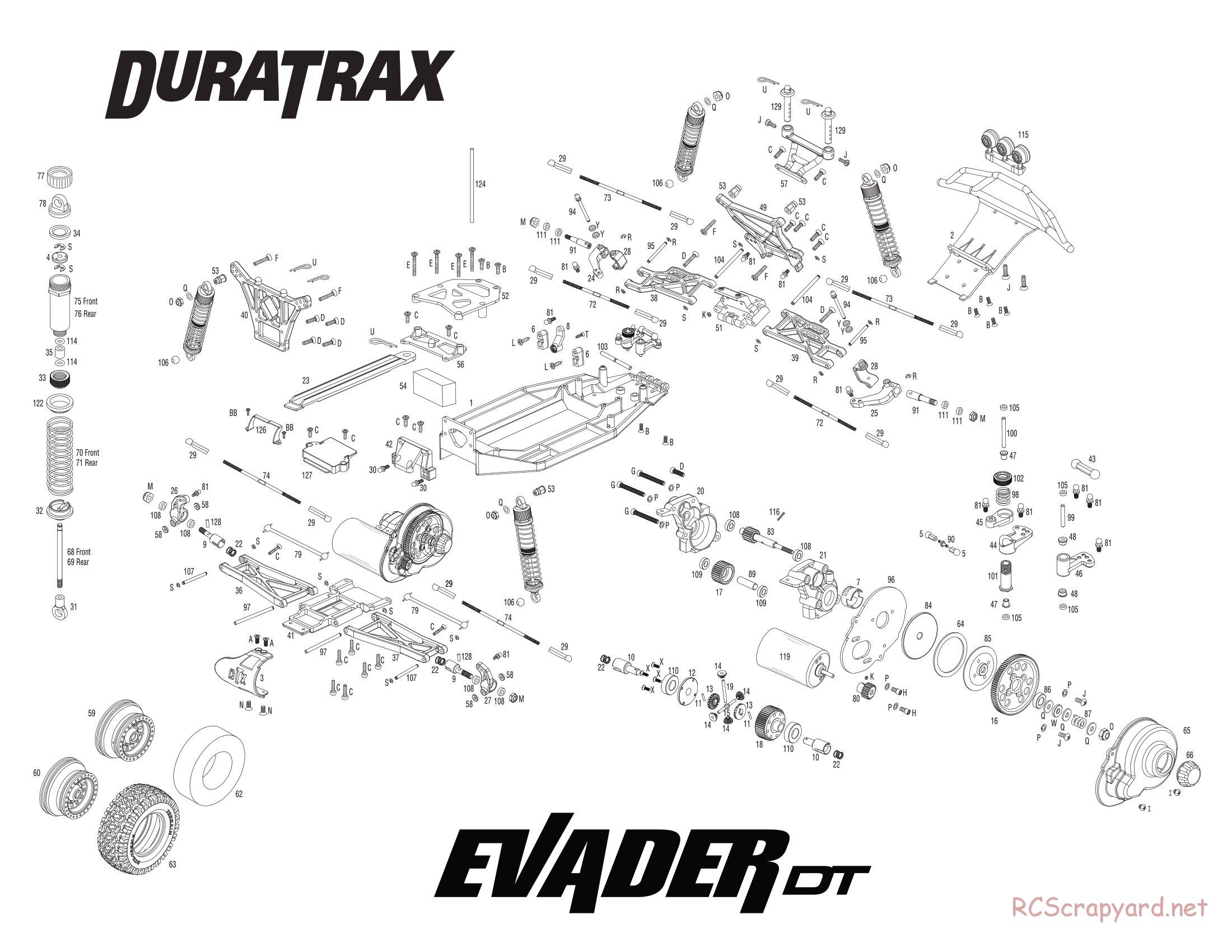 Duratrax - Evader DT - Exploded Views - Page 3