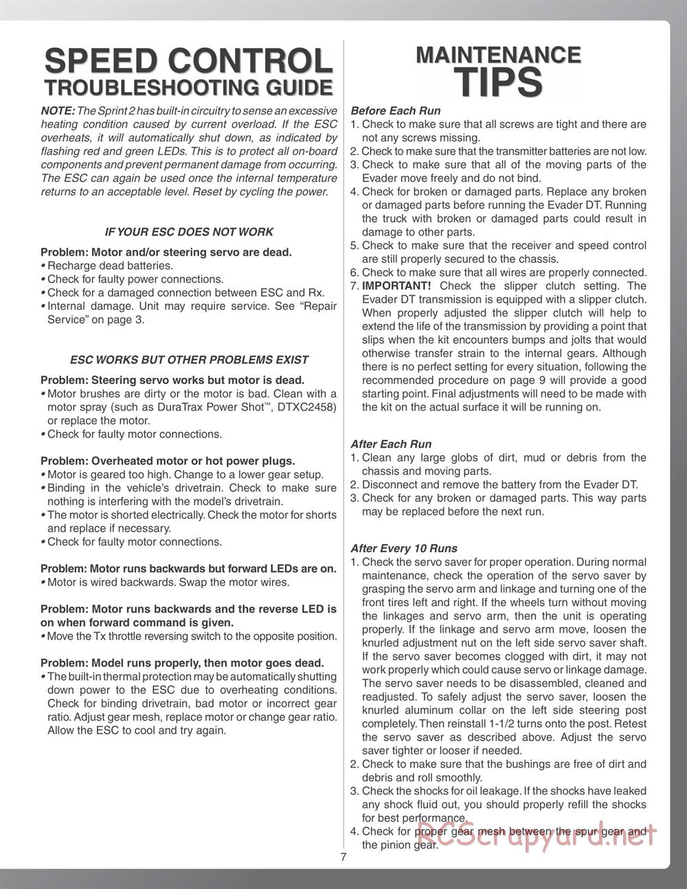 Duratrax - Evader DT - Manual - Page 7