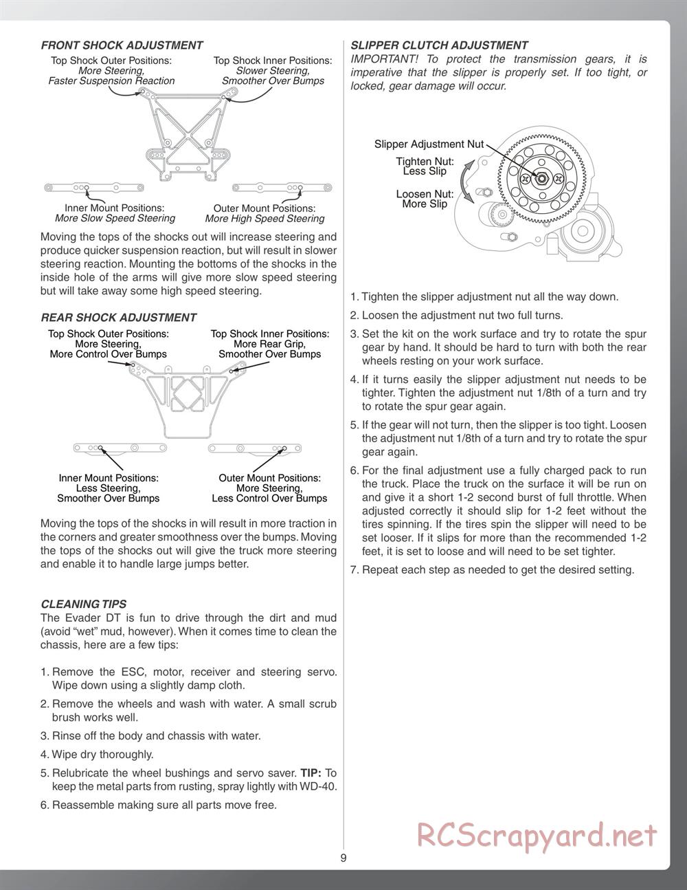 Duratrax - Evader DT - Manual - Page 9