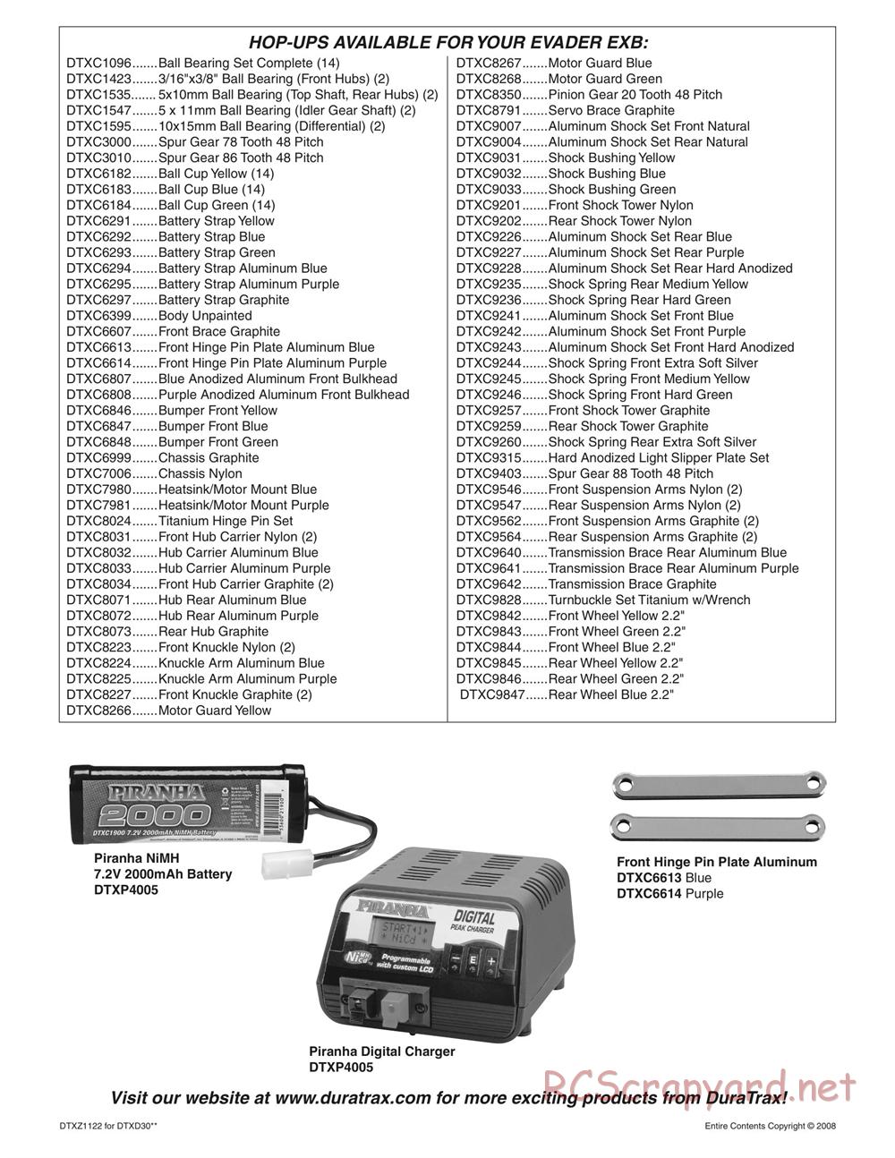 Duratrax - Evader EXB - Exploded Views - Page 5