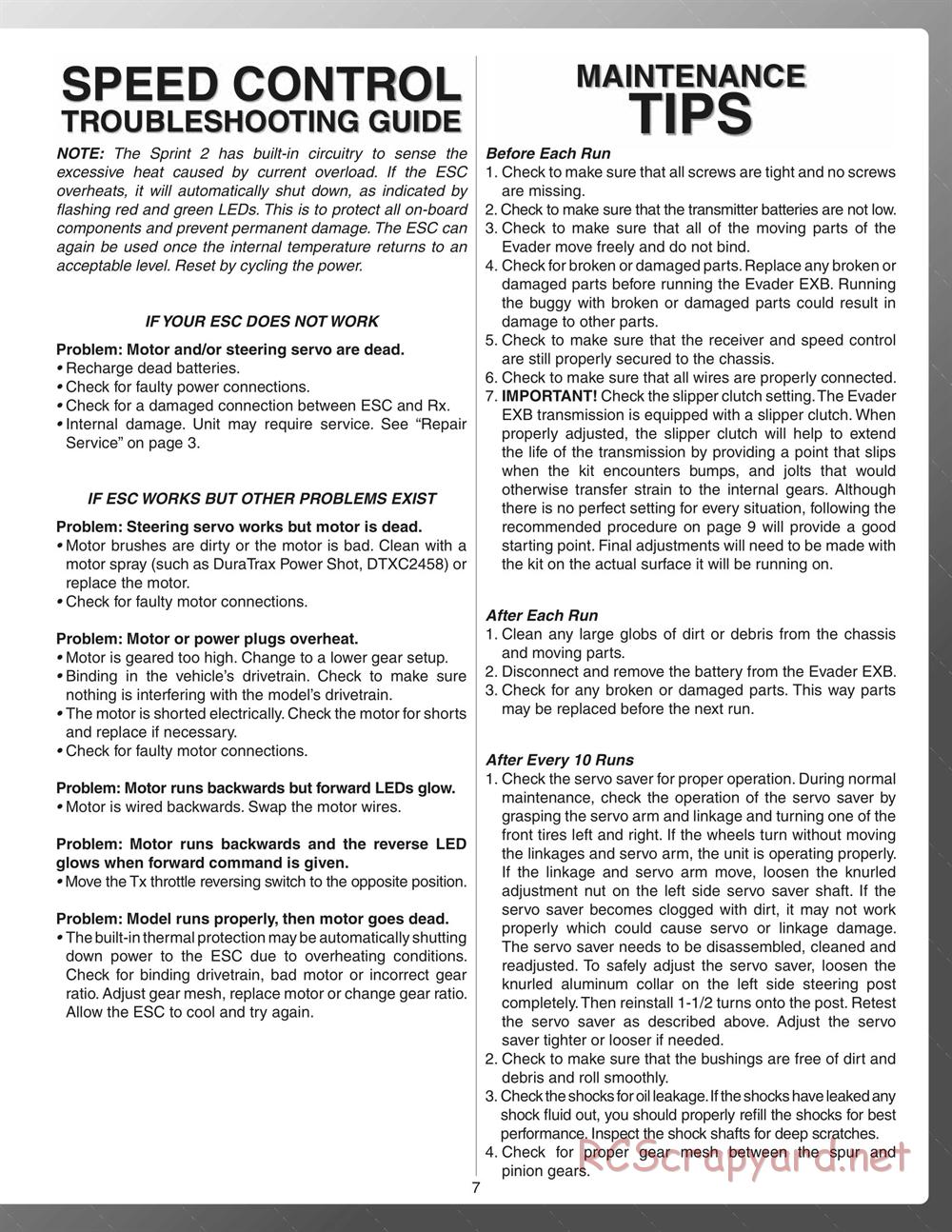 Duratrax - Evader EXB - Manual - Page 7