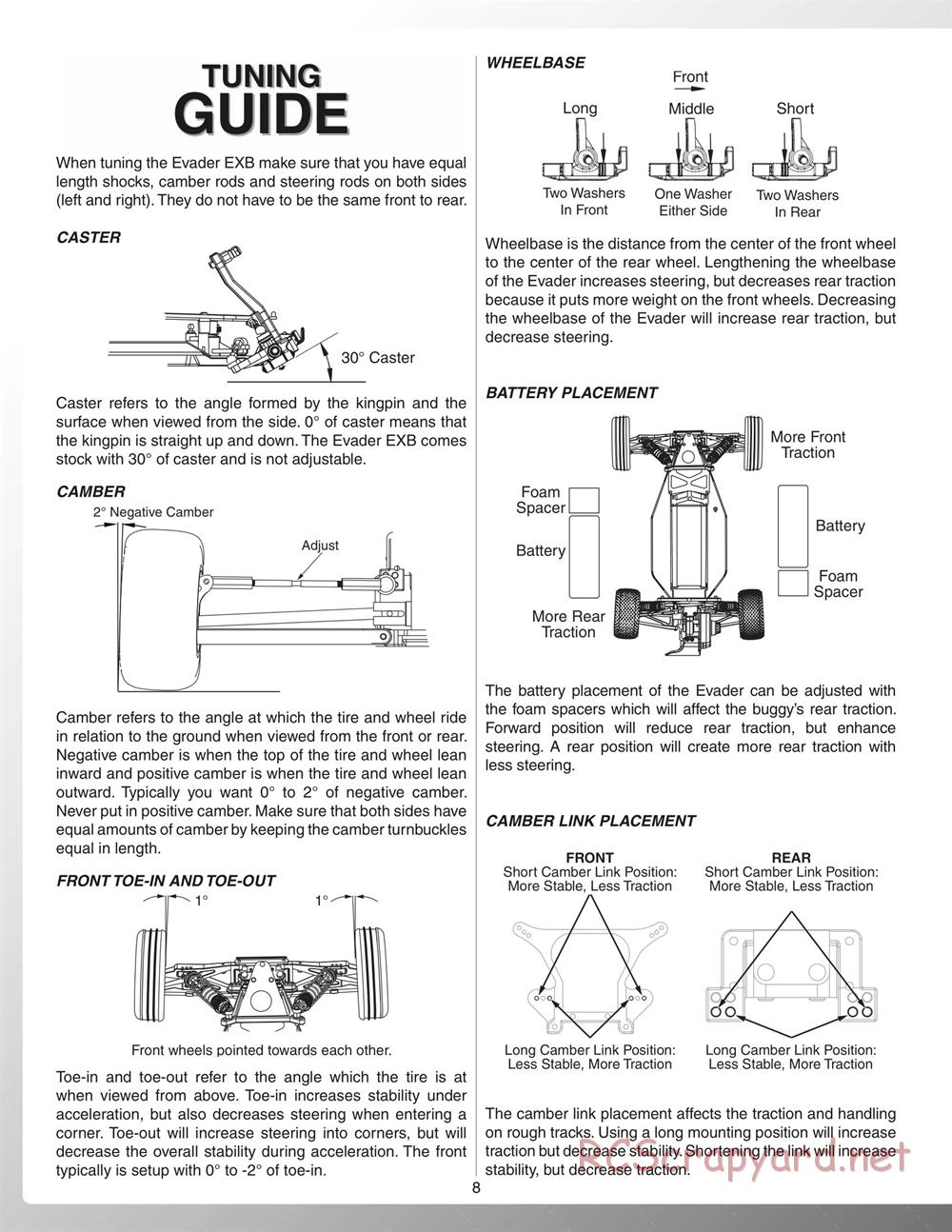 Duratrax - Evader EXB - Manual - Page 8